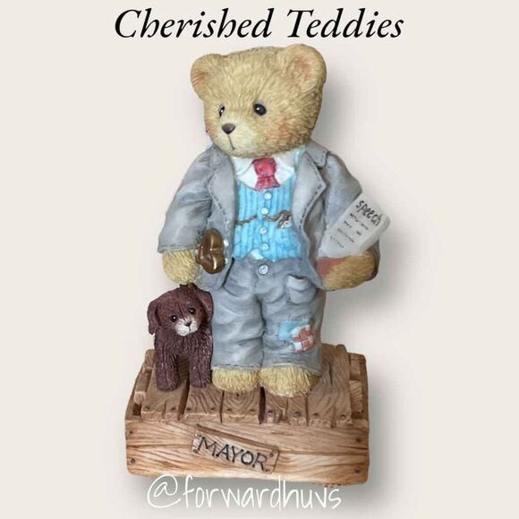 Enesco Cherished Teddies Club Member Figurine - "Mayor Wilson T. Beary" (1995) - Picture 3 of 9